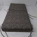 ESSENTIALS Outdoor Essentials Dining Chair Cushion, 20 x 41, Zaire Black Cushion for Patio Furniture
