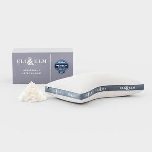 Eli & Elm | Best Ergonomic Side Sleeper Pillow for Neck Pain. Supportive Cooling Latex Fill with Luxury Breathable Cover. U-Shape Contoured Design. Queen Size Bed Pillow - 17" X 29"