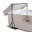 Hydraulic Spa Cover Lift Carbon Steel Hot Tub Cover Lifter Adjustable 31-41''H x 71-96''W Heavy Duty Fits Most Rectangular Spas & Hot Tubs