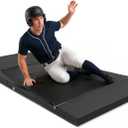 Baseball Sliding Mat Trainer 10 x 3.6 ft Slide Mat for Baseball and Softball 1.7 Inch Thick Foam Waterproof Antislip Foldable with Zipper and Stakes for Soccer Rugby Gymnastics Yoga and More