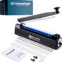 Sealer Pro - 20 inch - 5mm Sealing Width - Impulse Heat Sealer Most Heavy Duty for Strong, Secure Sealing for Long Term Food Storage, Black