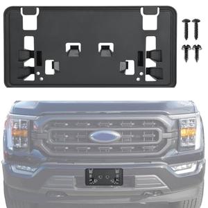 OKPARZ Replacement for Front Bumper License Plate Frame Bracket 2021 2022 2023 Ford F150 ML3Z-17A385-BB 2.7L 3.0L 3.5L