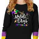 Mardi Shirts for Kids: Boys Girls Mardi Long Sleeve T-Shirt Fat Tuesday Carnival Outfits 5-14 Years (7-8 Years)