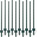 10 Pack Metal Fence Post, 6 Feet Heavy Duty Garden with U-Post, No Dig Garden Fence Stakes for Temporary Fencing, Corner Anchor