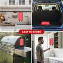 3 x Emergency Fire Blanket, 1 Pack 40 x 40 Fiberglass Fire Suppression Fireproof Blanket with Double-Sided Silicone Coating for Home, Kitchen, Fireplace, Grill, Car, Office, Warehouse