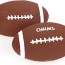CHIWAVA 2 Pack 6" Squeaky Latex Dog Toy Balls Football Rugbys Fetch Interactive Toy for Medium Large Dogs