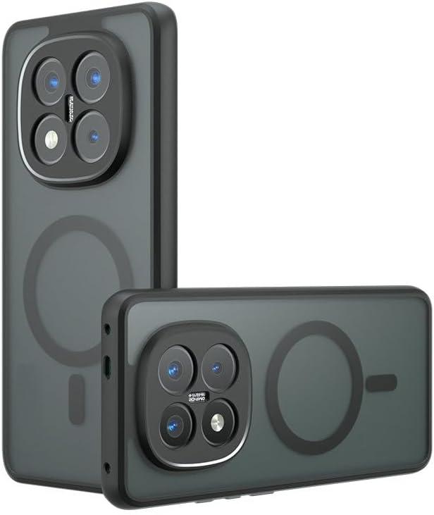 Compatible with REDMI Note 15 Pro 5G Case Cover,Compatible with MagSafe,Compatible with Xiaomi Redmi Note 15 Pro 5G Built-in Magnetic Anti-Shock Cell Phone Case Black