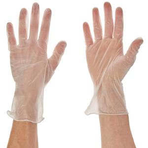 Disposable Lightweight Durable Powder & Latex Free Vinyl Gloves (24 Count)