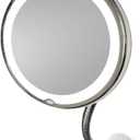 5x Magnification 7 Make Up Round Vanity Flexible Mirror for Home, Bathroom use with Super Strong Suction Cups As Seen On TV