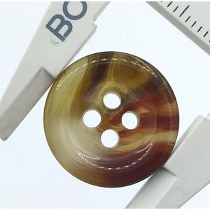 Ecru, Brown and Grey Watercolour Buttons - Horn Buttons for Shirts, Jackets, Americans and Coats - Sewing Accessory - Made and Shipped from Spain (Brown 12 mm)