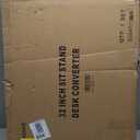 32in Desk Riser for Standing or Sitting, Large Standing Desk Converter, Height Adjustable Sit Stand Desk Converter, Fully Assembled Monitor Laptop Riser Workstation for Home Office, Black