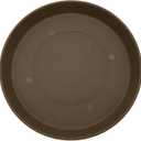 The HC Companies 10.5" Round Prima Plastic Plant Saucer - Indoor Outdoor Plant Trays for Pots - 10.63"x10.63"x1.26" in Chocolate