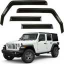 ALAVENTE Side Window in-Channel Deflectors Window Visor for Jeep Wrangler JL JLU 2018 2019 2020 4-Door, Wind Rain Shade Visor Guard (Not for JK)
