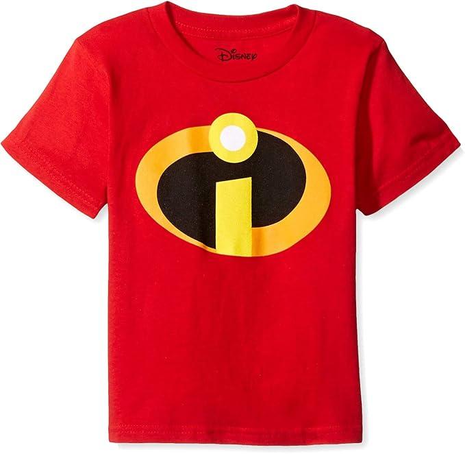 Disney Little Boys' The Incredibles Logo Costume T-Shirt, red