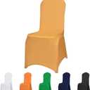 Banquet Chair Covers - 1PC Upgraded Stretch Dining Chair Covers - Protector for Wedding Holidays Banquet Party Celebration Event Hotel (Gold)