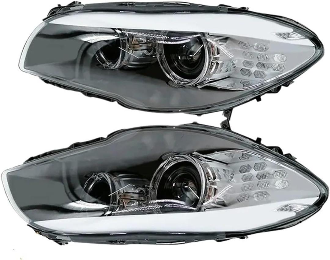 Headlight Assemblies Compatible With BMW F10 F11 F18 520 523 2011-2013 Front Spare Headlamp 63117271911 63117271912 ABS (Army green)