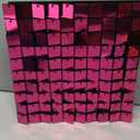 Hot Pink Shimmer Wall Backdrop 24PCS, Black Back Not See-Through Design, Square Sequin Glitter Backdrop Panel, Perfect for Outdoor Events, Birthdays, Wedding and Party Decoration