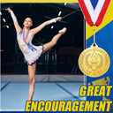 Misdary 12 Pack Medals with Neck Ribbons Team Participation Trophies for Kids Sports Awards Party Favors for Sports Competitions Celebration Gift (Gold)