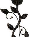 RORIANO Touch Bedside Lamp with 2 USB Charging Ports, 3Way Dimmable Nightstand Lamps, White Glass Shade Vintage Rural Leaf Lamp for Living Room Tabletop Bedroom Side Table, LED Bulb Included