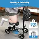WHLICKS Premium Knee Scooter for Adults for Foot Surgery, Foldable & Steerable Knee Walker with Dual Brakes, Medical Knee Scooter for Broken Foot Injured, Lightweight Leg Scooter for Broken Ankle