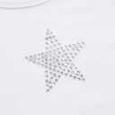 SOLY HUX Women's Tank Tops Y2K Summer Going Out Crop Top Concert Outfits | Sleeveless Lace Up Star Shirt, Sparkly Rave Top, Festival Outfits, Grunge Clothes (White, S)