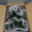 Liliful 2 Sets Lighted Artificial Christmas Urn Filler 18 Inch, Battery Operated Pre Lit Artificial Christmas Tree Outdoor Light up Planter Filler Lighted Xmas Trees with LED Lights Timer (Multicolor)