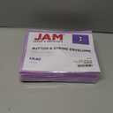 JAM PAPER Plastic Envelopes with Button & String Tie Closure - Index Size - 5 1/2 x 7 1/2 - Lilac Purple - 12/Pack