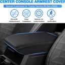 Autorder Center Console Cover for 2024 2025 2026 Toyota Tacoma Accessories Armrest Cover Anti-Scratch Middle Console Pad Leather Armrest Protector