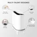 JUDRDO Bathroom Trash Can with Lid, Vacuum Adsorption Small Garbage Can 3.2 Gallon Press Top Lid Trash Bin with Legs Waterproof Waste Basket for Bathroom Bedroom Office Home RV