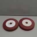 6 Inch Bench Grinder Polishing Wheel, 320 Grit Tight Weave Tough Polishing Burnishing Wheel, Great for Refurbishing Golf Clubs Metal Copper, Perfect Size 1" Thickness for 0.8" Arbor(Red)