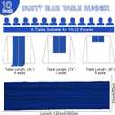 12 Pack Royal Blue Table Runner 17x108 Inch Royal Blue Cheesecloth Table Runner Semi Gauze Table Runners Rustic Sheer Fabric Cheese Cloth Table Runners for Wedding Party Birthday Baby Bridal Shower