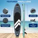 SereneLife XL Inflatable Stand Up Paddle Board - Extra-Wide, Pet & Family-Friendly SUP for Adults, Kids & Pets - Non-Slip Deck, Stable Design, Premium Accessories - 350/440/485 lbs Capacity