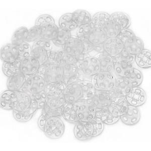 Betoplin 120 Sets Plastic Snaps Buttons, Clear Sew on Snaps Fasteners for Clothing Crafts (7mm/0.28inch)