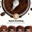 SHARDOR Coffee Grinder Electric, Spice, Herb, Grinder for Coffee Bean Spices and Seeds with 2 Removable Stainless Steel Bowls, Black