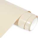 AHIJOY Cream HTV Vinyl Heat Transfer Vinyl Roll 12" x 12ft Beige Iron on Vinyl for T Shirts Hats Clothing Garment Fabric Works for Cricut Cameo and Other Craft Cutters