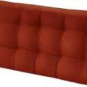 Tufted Bench Cushions for Outdoor Furniture, 48" x 18" Porch Swing Cushions Filled with Foam, Overstuffed Patio Cushions for Bench Loveseat with 2-3 Seats,Thick and Water Resistant, Brick Red