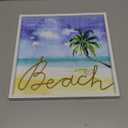 Beach with Palm Trees Pacific Beach Window Water Bottle Bumper Sticker