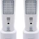 4-in-1 Motion Sensor Wall Night Light, Power Failure LED light, Emergency Flashlights, Rechargeable Torch, Plug in Power Outage Light, Perfect for Power Outages and Hurricanes, Bright White 2-Pack