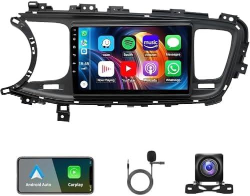 Car Radio Upgrade for KIA Optima K5 2011-2015 - Wireless Carplay and Android Auto 9 Inch Android 13 Touchscreen Stereo Radio with GPS Navigation HiFi WiFi AHD Backup Camera EQ Setting FM Radio 2+32GB (free size)