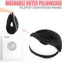 Easy to Clean Ear Hole Piercing Pillows for Ear Pain with Removable Pillowcase Cushion Head Neck Support Sleeping with Fresh Pierced Ear Earings, Universal fit