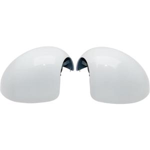 Left Right Side Mirror Caps Rearview Mirror Cover Cap Glossy White Pair Fits for Mini R55 R56 R57 R58 R59 R60 R61 2007-2016 Replace for 51162754913,51162754914,Only for Manual Folding Mirror