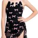 ODASDO Girls Swimsuit One Piece Bathing Suit with Cover Up Skirt for 8-12Y