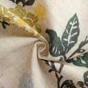 Watercolor Colorful Flowers Linen Valance for Windows, Farmhouse Floral Printed Light Filtering Rod Pocket Small Curtains Valance for Kitchen Cafe Bathroom 54" x 18" Green/Mustard/Blue