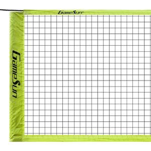Professional Outdoor Volleyball & Badminton Combo Net - 32'x3' Heavy-Duty 21-Ply Polyester with Tarpaulin Tape & Top Cord - All Weather Court Replacement for Schools/Backyards
