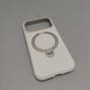 TORRAS Q3 Silicone 360 Spin for iPhone 17 Pro Case with Stand, Fit for MagSafe, Magnetic Ring Kickstand with Camera Control, Liquid Silicone Rubber Soft Phone Case for iPhone 17 Pro 6.3'', Light Ivory