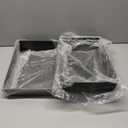 RimCereal 3 Pcs Detroit Style Pizza Pan 10 x 14 x 2.36 Inch Non Stick Rectangle Deep Pizza Pans Pre Seasoned Carbon Steel Sicilian Style Pan Dish Bakeware Kitchenware