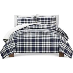 UGG 32549 Leonora Full-Queen 3-Piece Comforter Set Soft Luxury Bedding Comforter and Two Pillow Shams Cozy Comfortable Reversible Machine Washable Hotel Style Bedding Set, Full/Queen, Ocean Plaid (Multicolor)