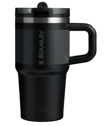 STANLEY Quencher ProTour Flip Straw Tumbler with Leakproof Lid 20 oz | Built-In Straw and Handle | Cup Holder Compatible for Travel | Insulated Stainless Steel Cup | BPA-Free | Black Fade