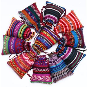 30 Pack Mexican Fiesta Mini Drawstring Gift Bag Egyptian Style Jewelry Coin Pouches Cotton Linen Muslin Burlap Bags for Candy Mexican Themed Fiesta Loteria Party Decorations