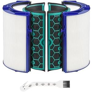 TP04 Replacement Filter Compatible with Dyson HP04 DP04 TP05 DP05 Air Purifier Sealed Two Stage Pure Cool Fan Combi 360° Glass HEPA Filter & Activated Carbon Filter, #969048-01